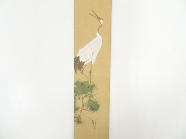 道具 ] - 道具 景岳筆 松上鶴 肉筆短冊 | ネットショップ圭 netshop